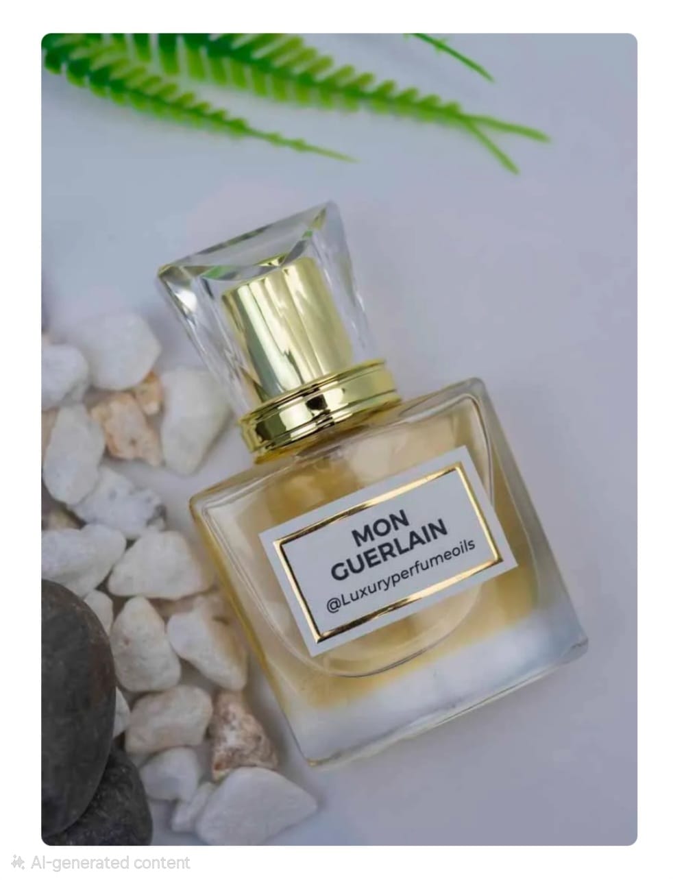 Our Version of Mon Guerlain 20ml alcohol-free perfume oil bottle with oriental woody fragrance featuring lavender, bergamot, jasmine sambac, Tahitian vanilla, sandalwood, and patchouli.