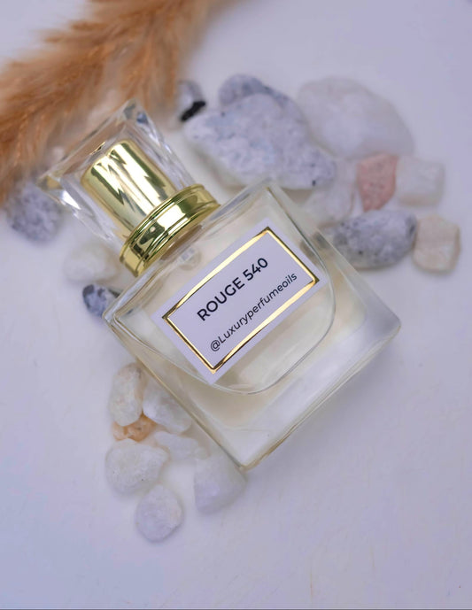 Baccarat Rouge 540 inspired alcohol-free perfume oil with saffron and amberwood